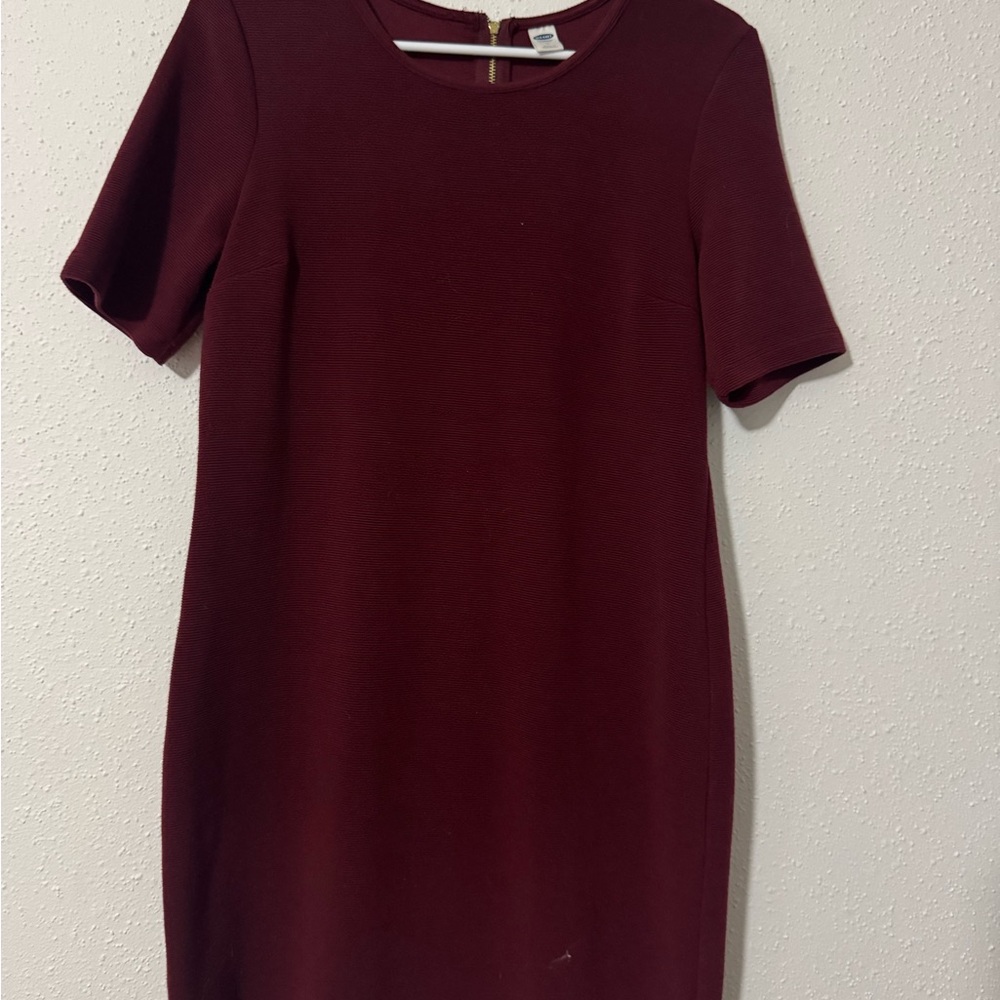 Elegant Burgundy Dress